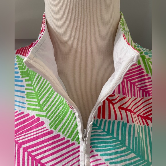 NWOT IBKUL Multi-Color Leaf Fern design Golf Dress - Picture 2 of 7